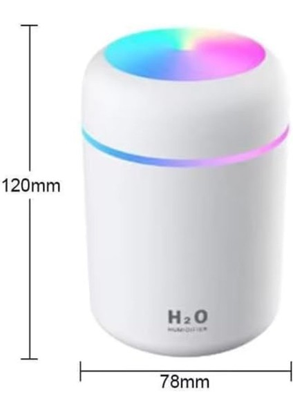 H2O 300 ml Rgb Ultrasonik Hava Nemlendirici Buhar Makinesi ve Aroma Difüzörü modelleri