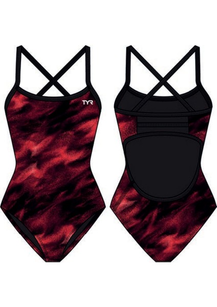Durafast Elite® Tf Kız Çocuk Mayosu - Soren (Kırmızı)