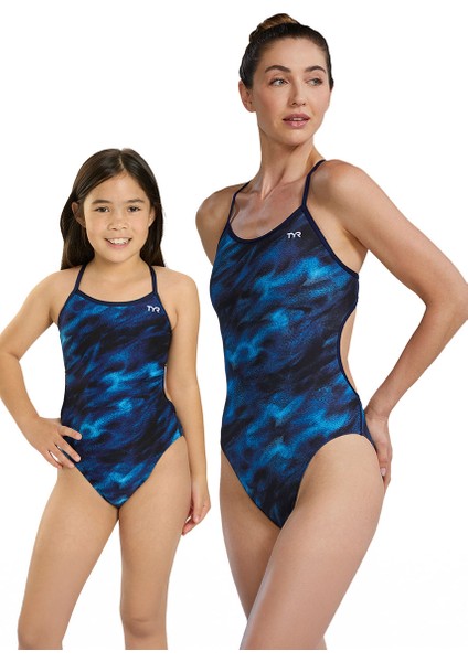 Durafast Elite® Tf Kız Çocuk Mayosu - Soren (Mavi)