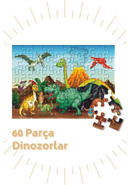 3 'lü Puzzle Set - 60, 60 ve 80 Parça Puzzle 4+Yaş