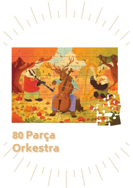 3 'lü Puzzle Set - 60, 60 ve 80 Parça Puzzle 4+Yaş