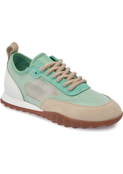 Yeşil Hakiki Süet Deri Kadın Sneaker - K25I1AY68117-S2W