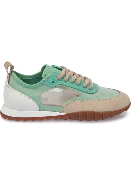 Yeşil Hakiki Süet Deri Kadın Sneaker - K25I1AY68117-S2W