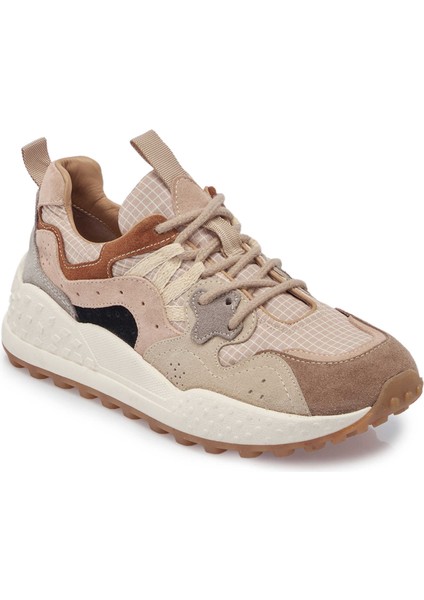 Bej Hakiki Deri-Tekstil Kadın Sneaker - K25I1AY68116-D44