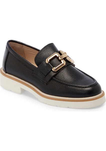 Siyah Hakiki Deri Kadın Loafer - K25I1AY68028-A23