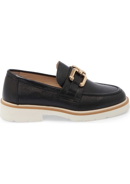 Siyah Hakiki Deri Kadın Loafer - K25I1AY68028-A23