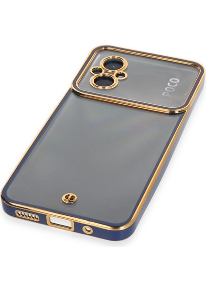 Xiaomi Poco M5 Kılıf Liva Lens Silikon - Mavi Nrmsa