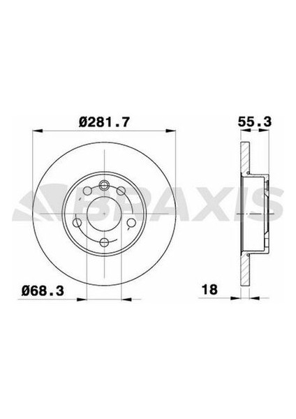 AE0309 Ön Fren Disk Aynası Transporter T4 1.8 1.9 1.9td 2.0 2.4d 2.5tdı 2.8 2.8tdı 96- 701615301G