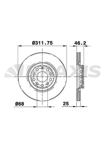 AE0077 Ön Fren Disk Aynası Passat 1.6 1.9tdı 2.0 1.8t 05-A4 01-A6 97-Superb 02-Exeo 09- 4B0615301A