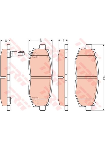 GDB3442 Fren Balatası Arka Forester 12- Outback 09-