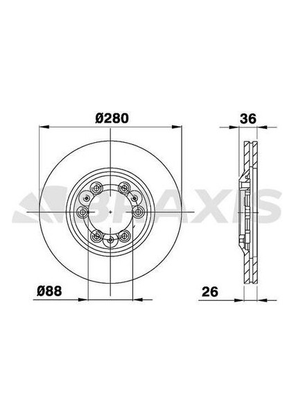 AE0251 Ön Fren Disk Aynası Frontera A Frontera B 897046080