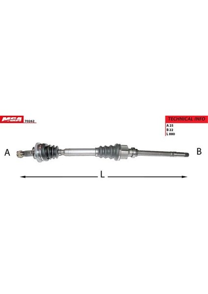 70262 Aks Sağ Absli 48D 106 206 1.6 16V