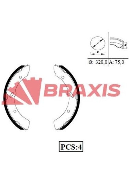 AC0093 Fren Pabuçlu Balata Ön Arka Fuso Canter FE444 FE635 FE639 FE839 K6652 MB334302