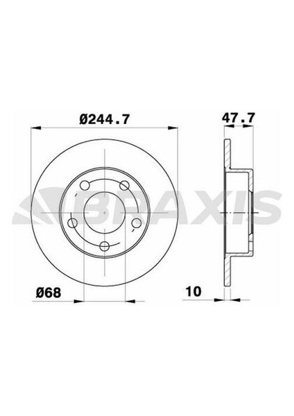 AE0494 Arka Fren Disk Aynası Passat 1.8 20V 1.9tdı 2.5tdı 2.3 Vr5 2.8 30V 97- 8D0615601A