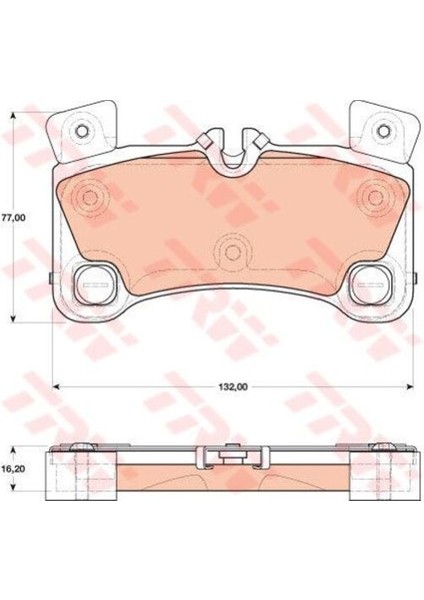 GDB1775 Fren Balatası Arka Touareg 7l 02- / Q7 4l 06- / Cayenne 02-