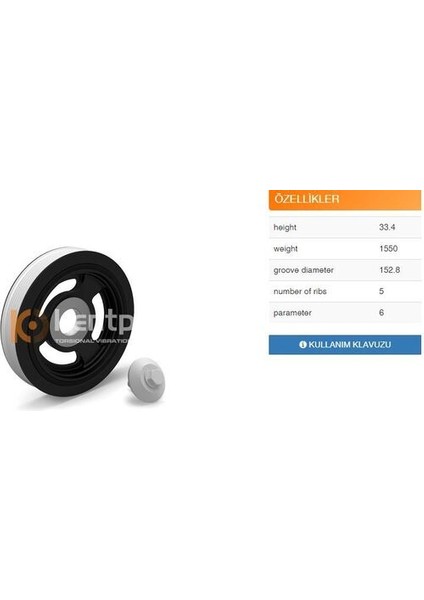 K1421S Krank Kasnağı Set 206 307 406 C3 1.4 Hdı Fiesta Fusion Focus 1.4 Focus Cmax 1.6 Tdcı