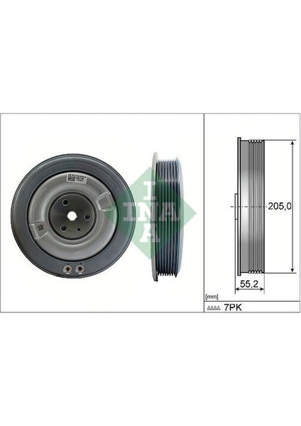 544050610 Krank Kasnağı Volvo S60 Iıı B4 Mild-Hybrid 20- S90 Iı B4 Mild-Hybrid 20- V60 Iı B3 Oem Yedek Parca 38555348