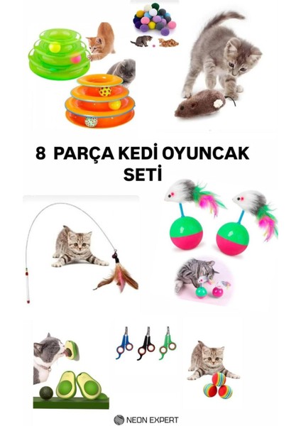 Luxury Kedi Oyuncak Seti 8 Parça 1 Adet