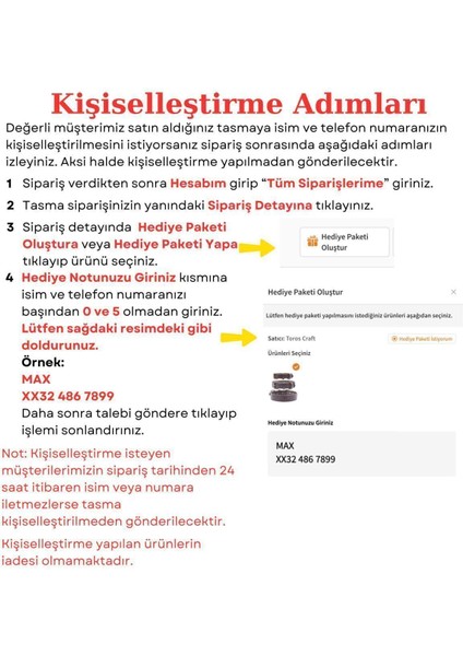 Luxury Kişiye Özel Köpek Isimli Boyun Tasması, Hakiki Vejetal Deri, Paslanmaz Çelik Kaynaklı D Halka 1 Adet