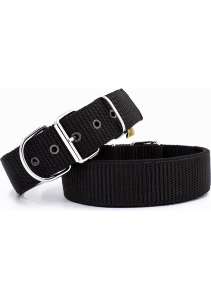 Luxury Doggie Elit Dokumadan El Yapımı Köpek Boyun Tasması 4X47-55CM - Black 1 Adet