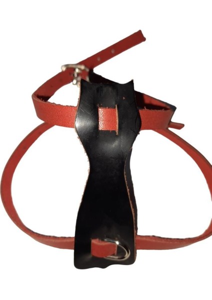 Luxury Deri Ayarlanır Köpek Göğüs Tasma Kırmızı 2-6 kg Köpeklere Uygun 1 Adet