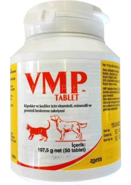 Luxury Vmp Kedi ve Köpek Içın Vıtamın Tablet 50 Tablet 1 Adet