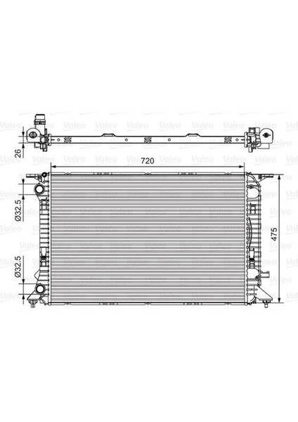 735471 Su Radyatörü A4 07- 1.8 Tfsı 2.0 Tdı 2.0 Tfsı mt Ac A5 07- A6 11- Q3 14- Q5 08-