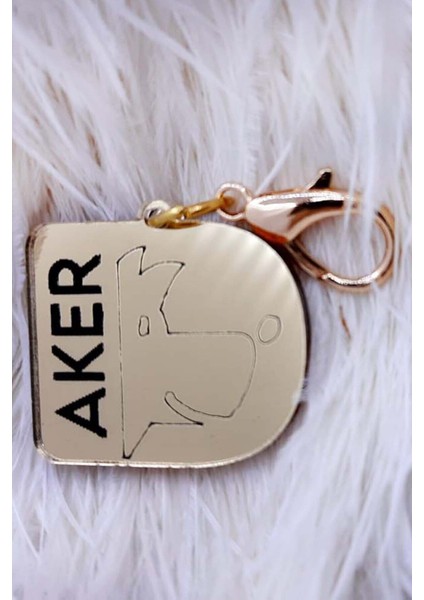 Luxury Kedi Köpek Künye Isimlik + Anahtarlık Aparatı 1 Adet