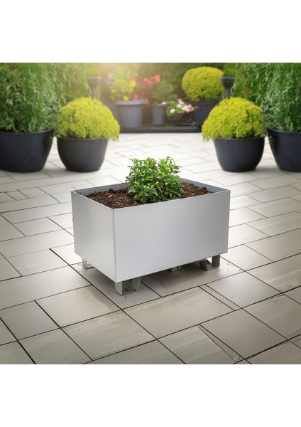 Duracube Küçük Boy Metal Saksı - 19X21X30CM Y-D-G (Kaynaklı & Hazır Kullanım)