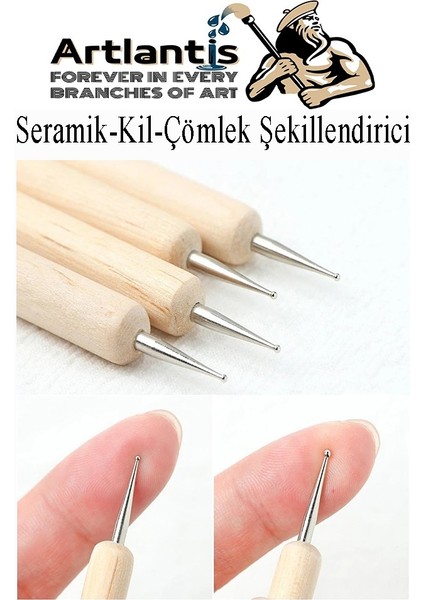 Seramik Kil Çömlek Şekillendirici 6 Lı 1 Paket Seramik Modelaj Oyma Seti Heykel Hobi Tasarım Deri Oyma Çizim Kalemi
