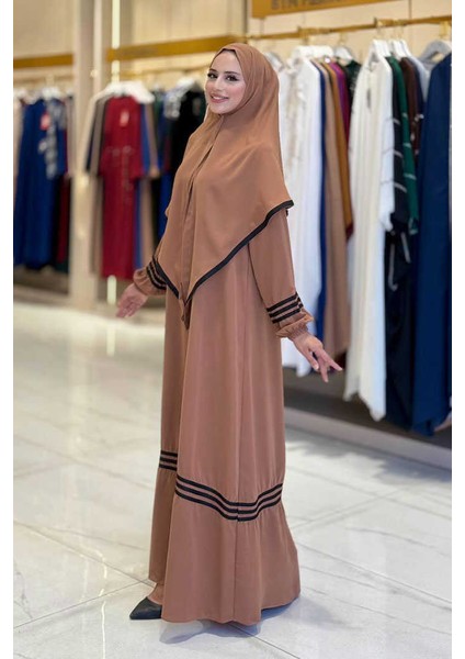 Şal Elbise Ikili Takım 6036 Taba modelleri
