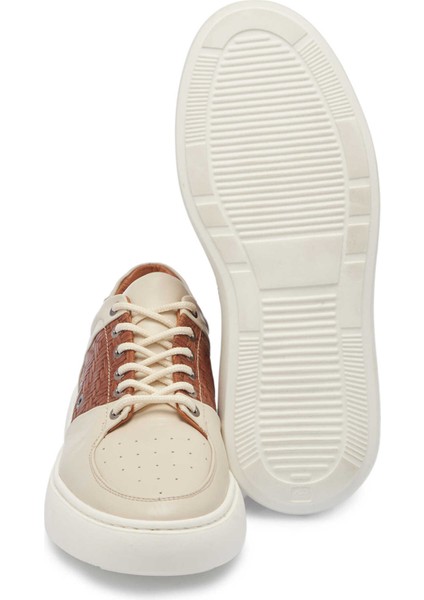 Bej Hakiki Deri Erkek Sneaker - E24I1AY56710-A25