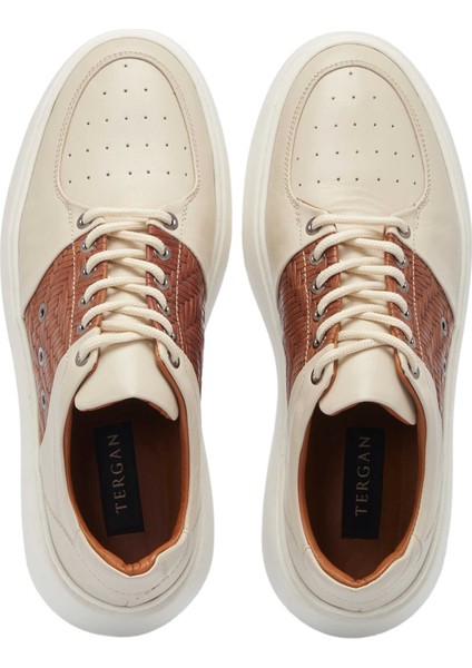 Bej Hakiki Deri Erkek Sneaker - E24I1AY56710-A25