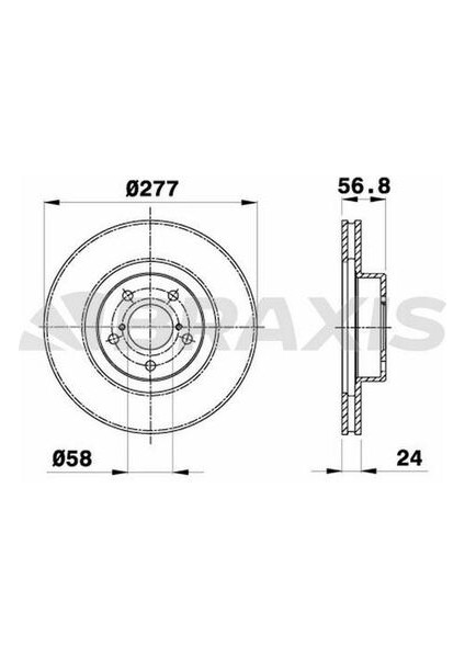 AE0231 Ön Fren Disk Aynası Havalı Forester 08-Brz 2.0 12-Xv 2.0 12-Legacy 12-Impreza 05-Outback 2.5 3 26300AE071