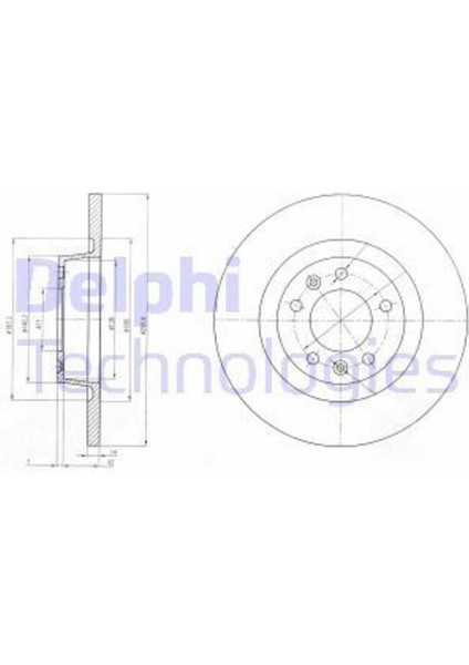 Delphı BG4085 Fren Diski Arka Scudo 07- / Expert Iı 07- / Jumpy I