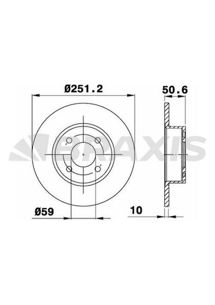 AE0069 Arka Fren Disk Aynası Bravo Iı Linea 1.4t Jet 1.6d 2.0d 06-Stilo Croma 1.6 1.9d 251.5MM 71738913