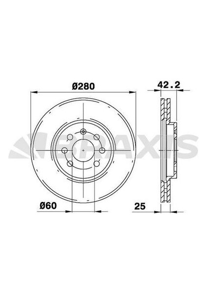 AE0168 Ön Fren Diski Astra H 1.4 1.6 04-Meriva 1.6 03-Combo 1.3 Cdtı 569007