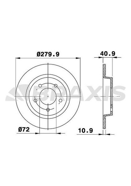AE0391 Arka Fren Disk Aynası Düz Mazda Iıı 2.0 03-07 Mazda 5 V Crenault 19 1.8 2.0 2.0cd 05-280X4 C25Y26251C