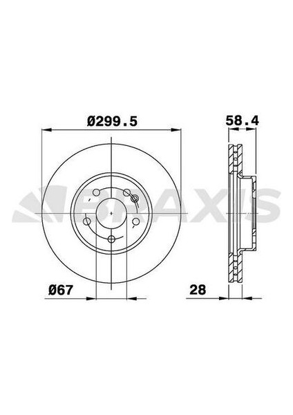 AE0151 Fren Diski Ön Viano W639 03-Vito W639 03-V-Class W447 14-Vito W447 14- A6394210012