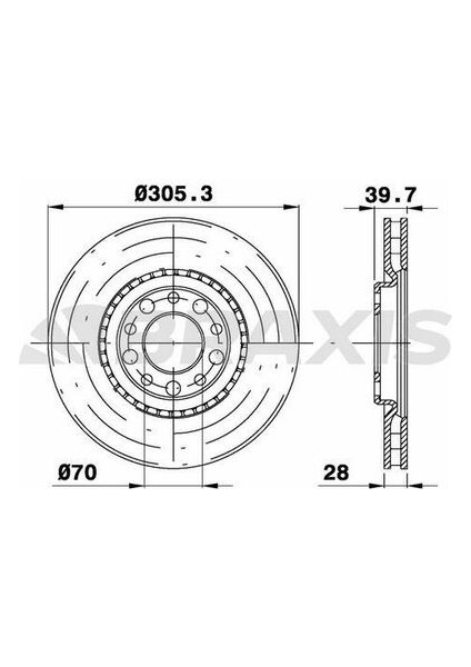 AE0220 Ön Fren Diski Jeep Renegade Suv 1.4 1.6 2.0 Crd 4x4 14-Alfa Romeo 159 05-11 Giulietta 10-500X14-COMPASS 16- 51767382