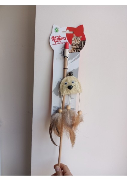 Luxury Doğal Sünger Balık Kedi Olta Oyuncak 45 cm PTC-052 1 Adet