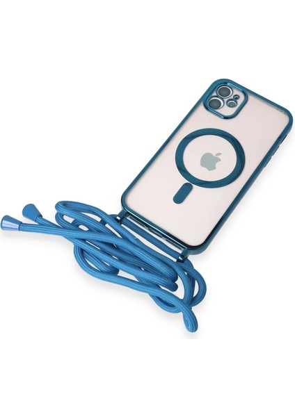 Iphone 12 Kılıf Divo Lazer Askılı Magsafe Kapak - Sierra Blue Nrmsa