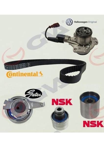 59WPK7560C-1 Devirdaimli Triger Seti Golf7-A3-Leon-Passat-Tiguan 1.6-2.0 Tdı 13- Clha/b-Dcxa-Crlb-Cuvc-Crka-Crkb- Cxxa/b-Dbka (Soketli)