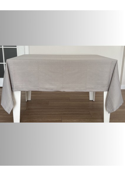 160 x 220 Masa Örtüsü Dertsiz,leke Tutmaz Keten Colber Kumaş,gri,ekru,füme,taş Gri,siyah,8 Kişilik