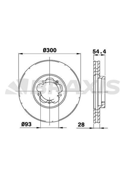 AD0196 Ön Fren Disk Aynası Transit V347 2.2tdcı 2.4tdcı 3.2tdcı 06 Arkadan Itişli Ölçü 300X28 6C161125AA