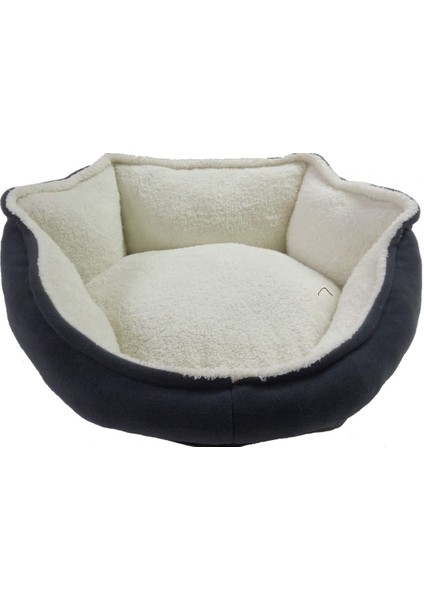 Luxury Lüks Kedi/köpek Yatağı, Sertifikalı Kumaş, Yıkanabilir, Silikon Elyaf Dolgulu 55 cm 1 Adet