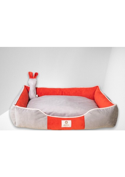 Luxury Premium Soft Seri Çift Renk Iç Mekan Fermuarlı Yıkanabilir Kedi ve Köpek Yatağı Xlarge 1 Adet