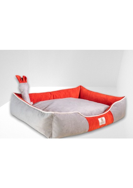 Luxury Premium Soft Seri Çift Renk Iç Mekan Fermuarlı Yıkanabilir Kedi ve Köpek Yatağı Xlarge 1 Adet