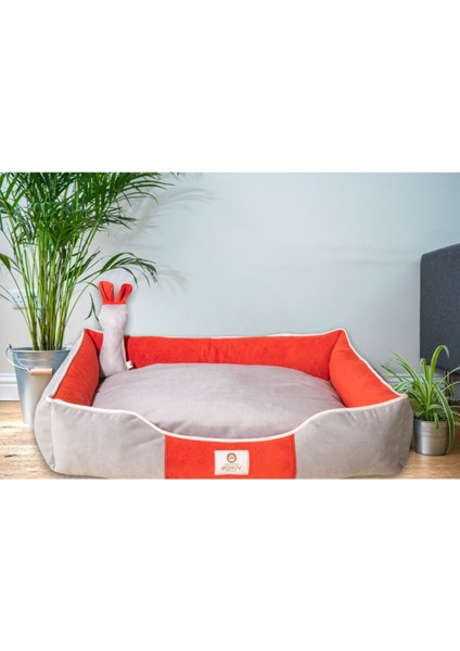 Luxury Premium Soft Seri Çift Renk Iç Mekan Fermuarlı Yıkanabilir Kedi ve Köpek Yatağı Xlarge 1 Adet