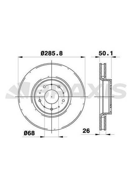 AE0250 Ön Fren Disk Aynası Havalı Volvo S60 00-10 S80 98-06 XC70 00-07 V70 Iı 99-06 31262706